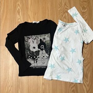 Lot of 2 H&M Long Sleeve Tees, size 8-10